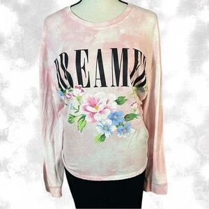 Fairycore Whimsical “Dreamer” Floral Graphic Sweater